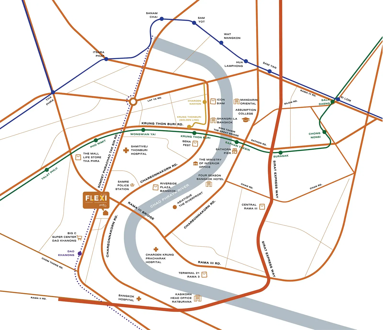 Map คอนโด Flexi Riverview Charoennakorn (เฟล็กซี่ ริเวอร์วิว - เจริญนคร).JPG