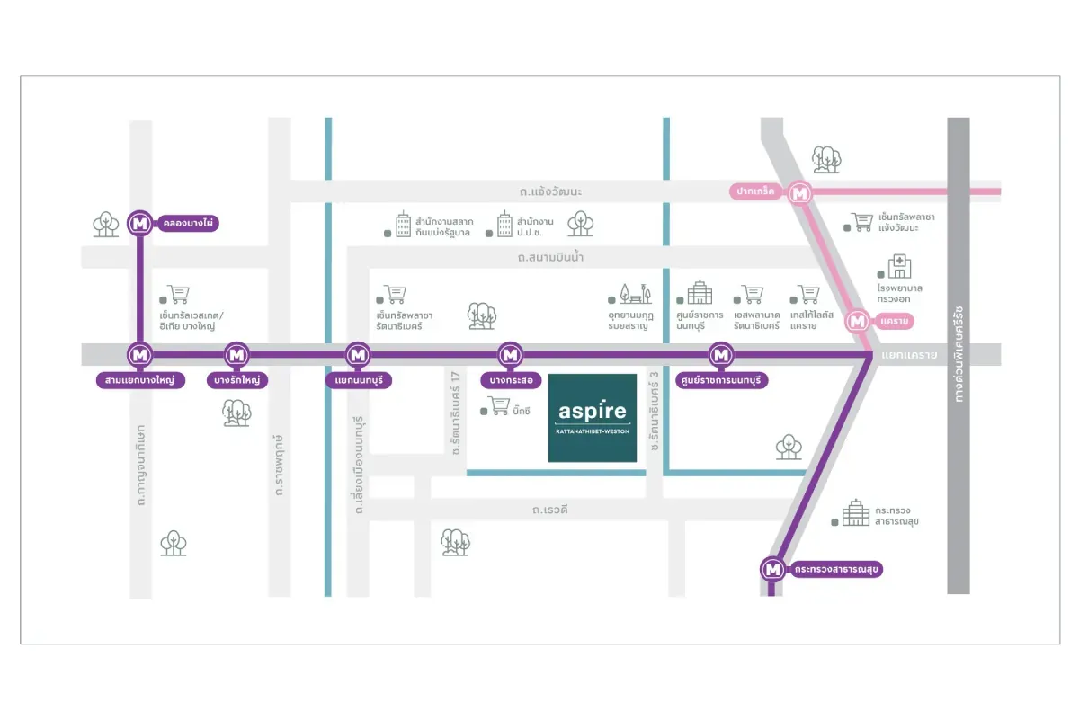 Map ASPIRE Rattanathibet-Weston (แอสปาย รัตนาธิเบศร์-เวสต์ตัน).JPG