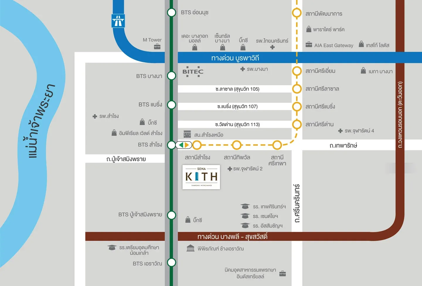 Map Sena Kith Samrong Interchange (เสนาคิทท์ สำโรง อินเตอร์เชนจ์).webp
