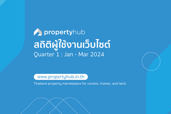 สถิติผู้ใช้งานเว็บไซต์ Q1 2024 | www.propertyhub.in.th