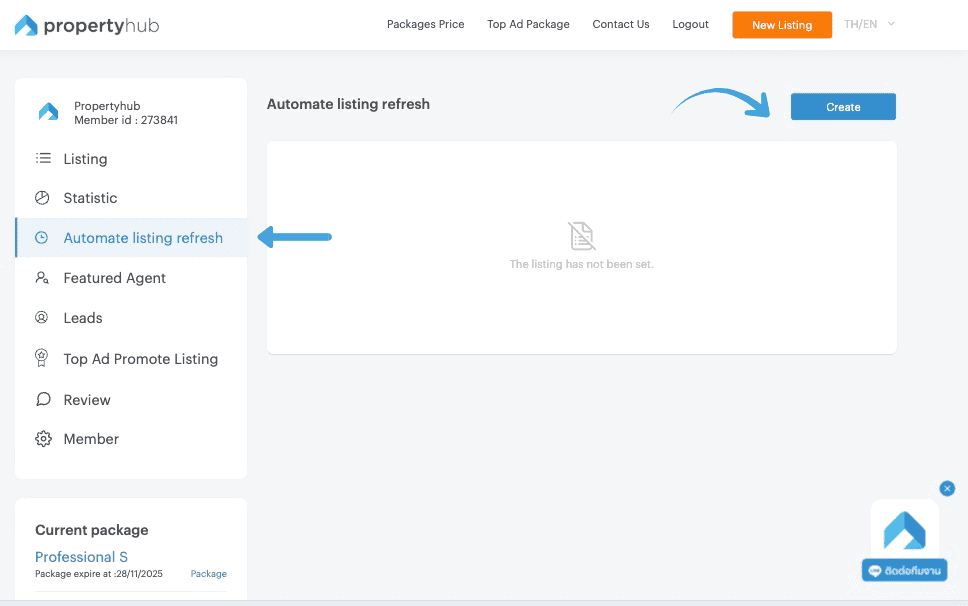 Step 1 for automate listing refresh