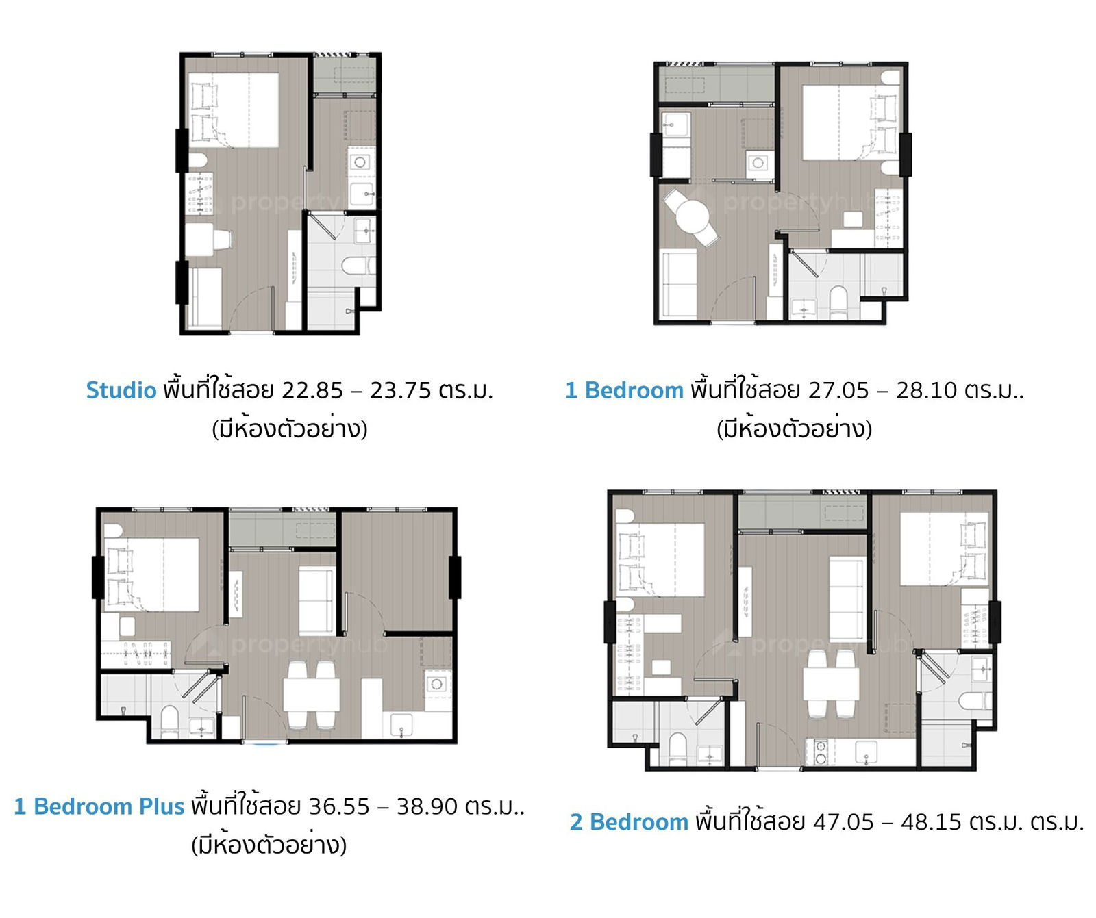 รูปแบบห้องของโครงการคอนโด Nue Coast Khu Khot Station (นิว โคสต์ คูคต สเตชัน).jpg
