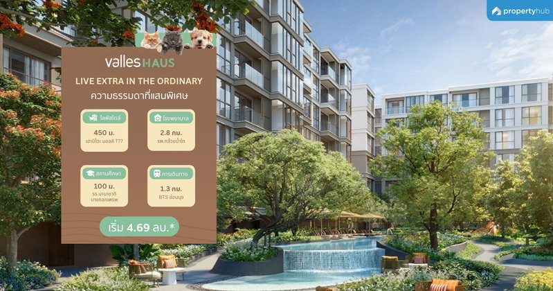 รีวิวคอนโด Valles Haus (วาลเลส เฮาส์) คอนโดใหม่เลี้ยงสัตว์ได้ สไตล์รีสอร์ท บนทำเล T77 Community ใกล้ BTS อ่อนนุช เริ่ม 4.69 ลบ.* รีวิวคอนโด Valles Haus (วาลเลส เฮาส์) คอนโดใหม่เลี้ยงสัตว์ได้ สไตล์รีสอร์ท บนทำเล T77 Community ใกล้ BTS อ่อนนุช เริ่ม 4.69 ลบ.*
