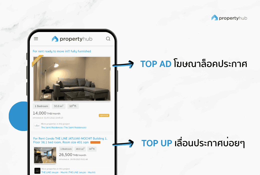 โฆษณา Top ads & เลื่อนประกาศ