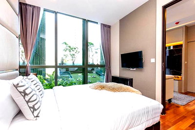 คอนโดให้เช่า : SK02300 ให้เช่า Wish Signature Midtown Siam 1 นอน 35 ตรม. วิวสระ *BTS ราชเทวี 350m