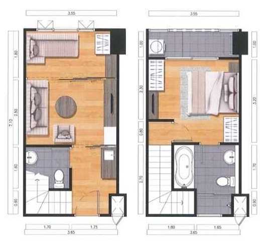 picture Rent 1 Bedroom Duplex Condo Knightsbridge Bearing Knightsbridge Bearing Size 51.31 sq.m. Floor 12 - 19/19