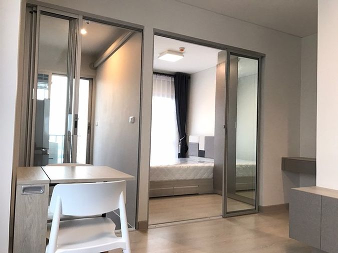 C758ให้เช่านิช ไอดี@ ปากเกร็ด  ตรงข้าม รร.สวนกุหลาบ นนทบุรี #มีเครื่องซักผ้า ห้องมุม 28ตรม