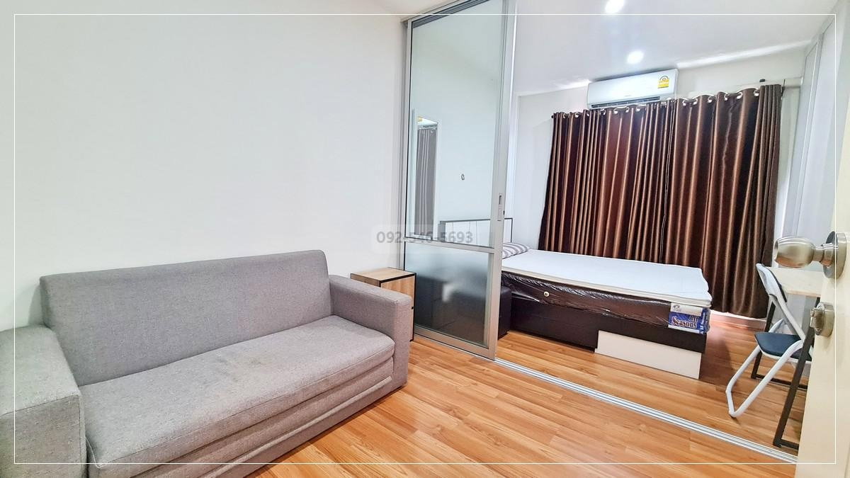 รูป #R041_008 ให้เช่า V condo ลาดกระบัง เฟอร์ เครื่องใช้ไฟฟ้าครบ คุ้ม พร้อมอยู่ วิวโปร่ง เห็นสนามบิน - รูปที่ 1/6