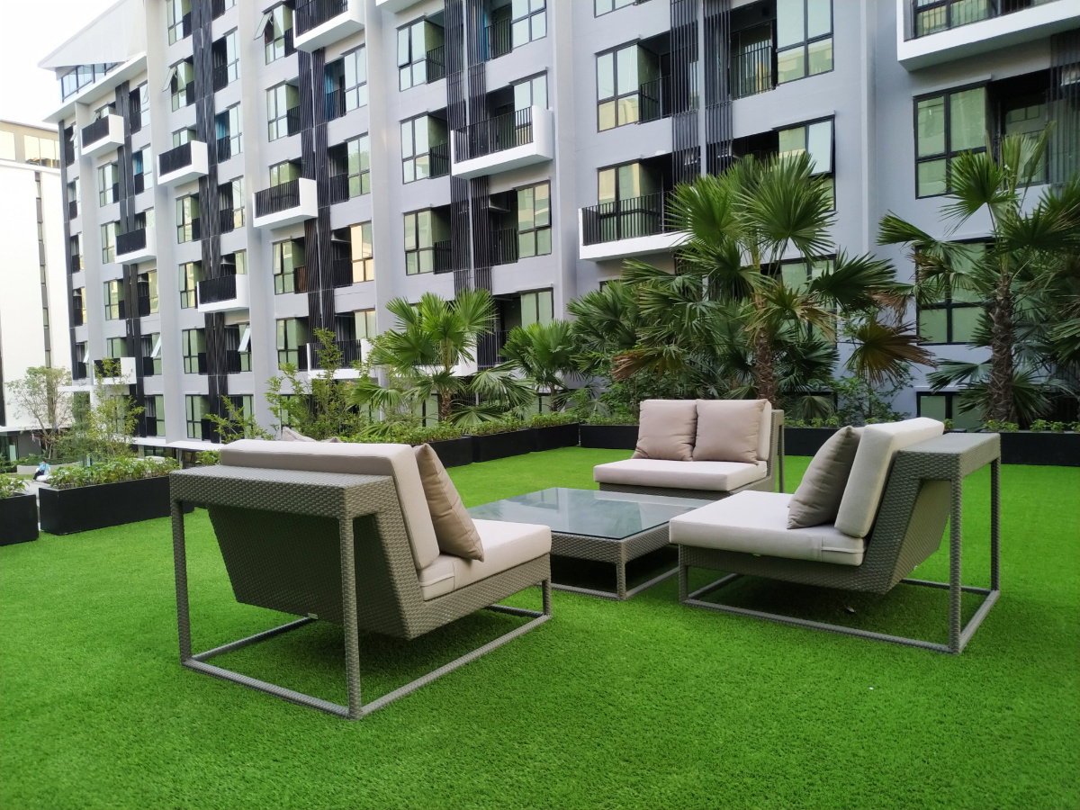 รูป ขาย Kave Town ตึกสระ +ห้องมุม +มีเครื่องซักอบผ้า +ที่นอนยางพารา ติดม.กรุงเทพ  - รูปที่ 34/35
