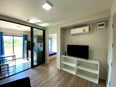 เช่าคอนโด บึงแก่นนคร ขอนแก่น : K1045ให้เช่าคอนโดโอเชี่ยน เรสซิเดนท์ ใกล้ โรงพยาบาลราชพฤกษ์ ขอนแก่น   ระเบียงหันไปทางทิศใต้เห็นอาคารไทยสมุทร
