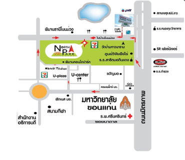 รูปภาพ ให้เช่า คอนโด นอร์ท ปาร์ค บี โนนม่วง ขอนแก่น ห้อง Type B