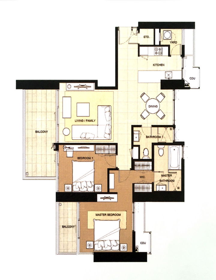 รูป ให้เช่า คอนโดหรู ติดชายหาดจอมเทียน Reflection Jomtien 2 นอน 2 น้ำ, 116 Sq.m. วิวหาดจอมเทียน และวิวสวนน้ำและสระว่ายน้ำ. ค่าเช่าเพียง 49,000 บาทต่อเดือน - รูปที่ 4/20