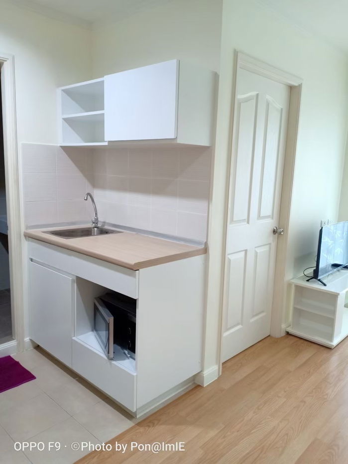picture For rent LPN Pak Kret 1 bedroom 1 bathroom 28 sqm. Building B, 11th floor, pool view. Two air conditioners  - 5/10