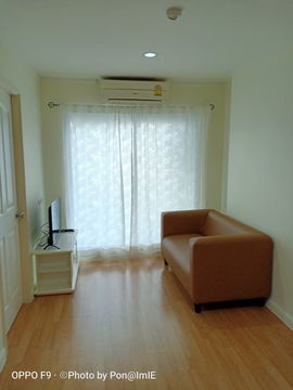 For rent LPN Pak Kret 1 bedroom 1 bathroom 28 sqm. Building B, 11th floor, pool view. Two air conditioners 
