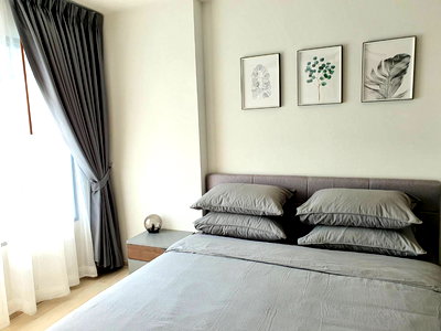 Condos for rent Nana Nuea Pier : T1077 Condo for rent Life One Wireless, beautiful room, fully furnished, has a washing machine, special price