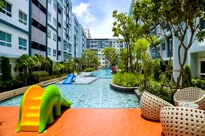 เช่าคอนโด แม็คโคร หัวหิน : The Trust Condo Hua-Hin 8,000บ/เดือน เฟอร์ฯครบ พร้อมอยู่สระว่ายน้ำขนาดใหญ่