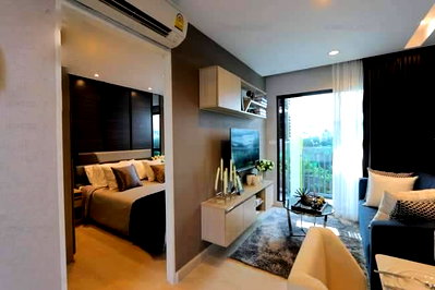 Condos for sale : P-107433 Condo for Sale The Niche Mono Sukhumvit 50 1 Bed 31 sq.m. 6th Fl. Pool View Near BTS On Nut Line ID: @easythaihome 085-592-2897
