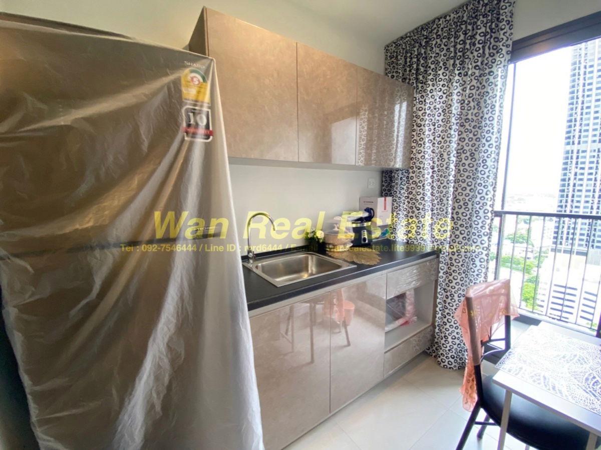 รูป ให้เช่าคอนโด poltan aqua ชั้น 19 ขนาด 25 ตร.ม. เฟอร์ครบพร้อมอยู่ โครงการใหม่ริมแม่น้ำ - รูปที่ 7/8