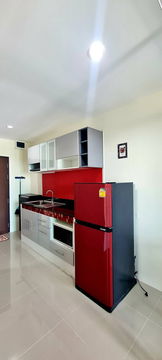 ให้เช่าห้องคอนโดอัสสกาญจน์ เพลส ศรีนครินทร์ ขนาด 30 ตร.ม. ห้องตกแต่งครบ สวย ทันสมัยใกล้แอร์พอร์ตลิ้งค์สถานีหัวหมาก