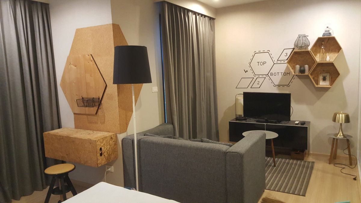 รูป For Rent The Base Ramkhamhaeng Condo Studio room 31st. Floor 0869888099 Line ID: dhiradhn - รูปที่ 43/43