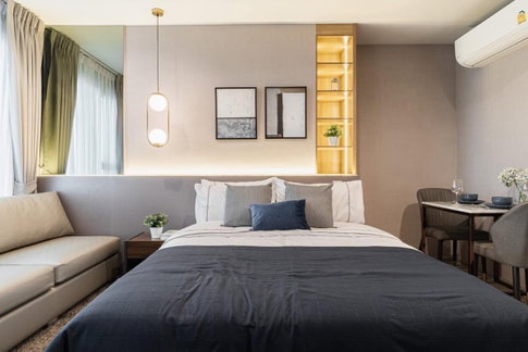 For Rent Life Ladprao  Studio, size 29 sq.m., Beautiful room, fully furnished.