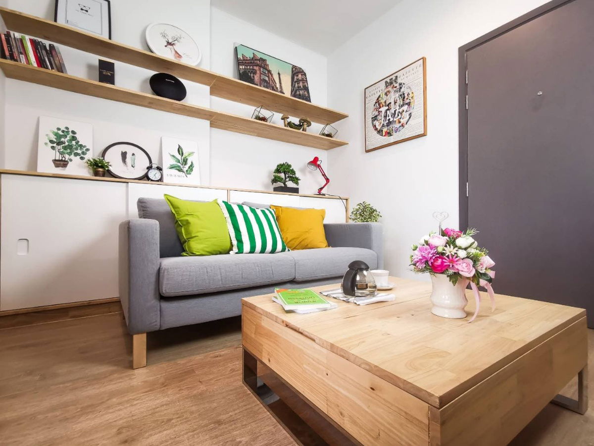 รูป  เช่า 1 นอน 32 ตรม ห้องวิวติดถนน เช่าขั้นตำ่ 1ปี Ideo New Rama 9 Condo ราคาคุยได้ Build in ห้อง  มีช่องเก็บของเยอะ - รูปที่ 3/16