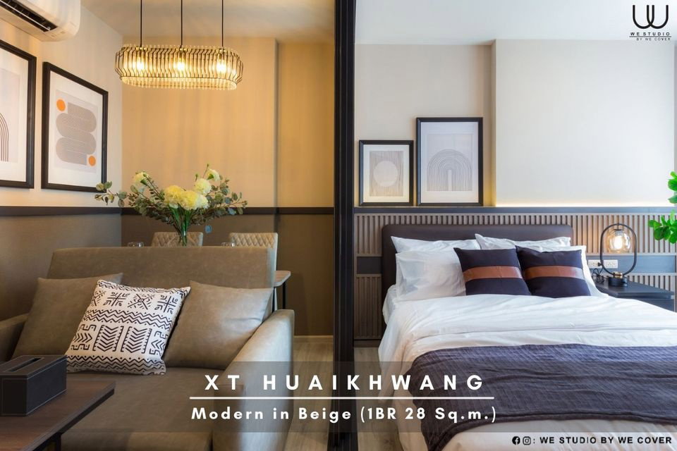 รูป IKEEN01-082 XT ห้วยขวาง Condo (by Sansiri) เพียง 16,000 ห้พร้อมพร๊อพตกแต่งตามรูปทั้งหมด ใกล้ MRT ห้วยขวาง - รูปที่ 4/15