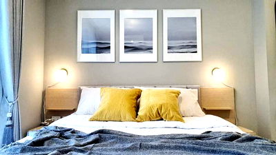 Condos for rent Huai Khwang : T1255 Condo for rent Rhythm Ratchada, beautiful room, fully furnished, has a washing machine, special price (negotiable)