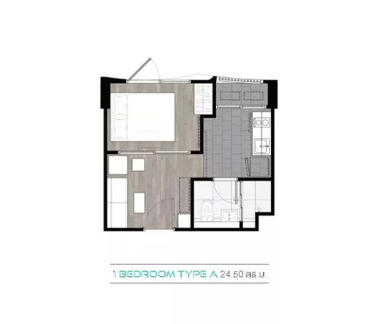 1 Bedroom floor plan