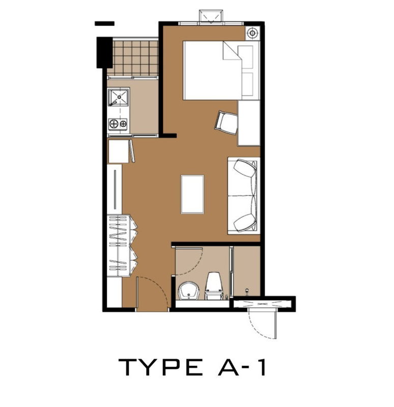1 Bedroom floor plan
