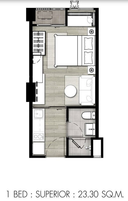 1 Bedroom floor plan