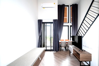 คอนโดให้เช่า : ให้เช่าคอนโดเดอะ เบส สะพานใหม่ Loft 2 ชั้น ราคาพิเศษ 🔥ว่างพร้อมเข้าอยู่ ❗❗🟥 Line@ : @propertyfinder