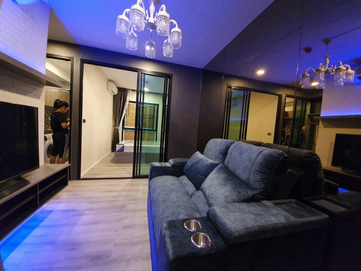 🥇Sofa Bed/ไฟ LED + Swith สัมผัส/ห้องตกแต่งดูดี/ตึกหน้าสุดใกล้ 7-11 / มี ค.ซักผ้า ของครบ พร้อมอยู่🥇ให้เช่า Notting Hill Sukhumvit 105 BTS แบริ่ง 400m 