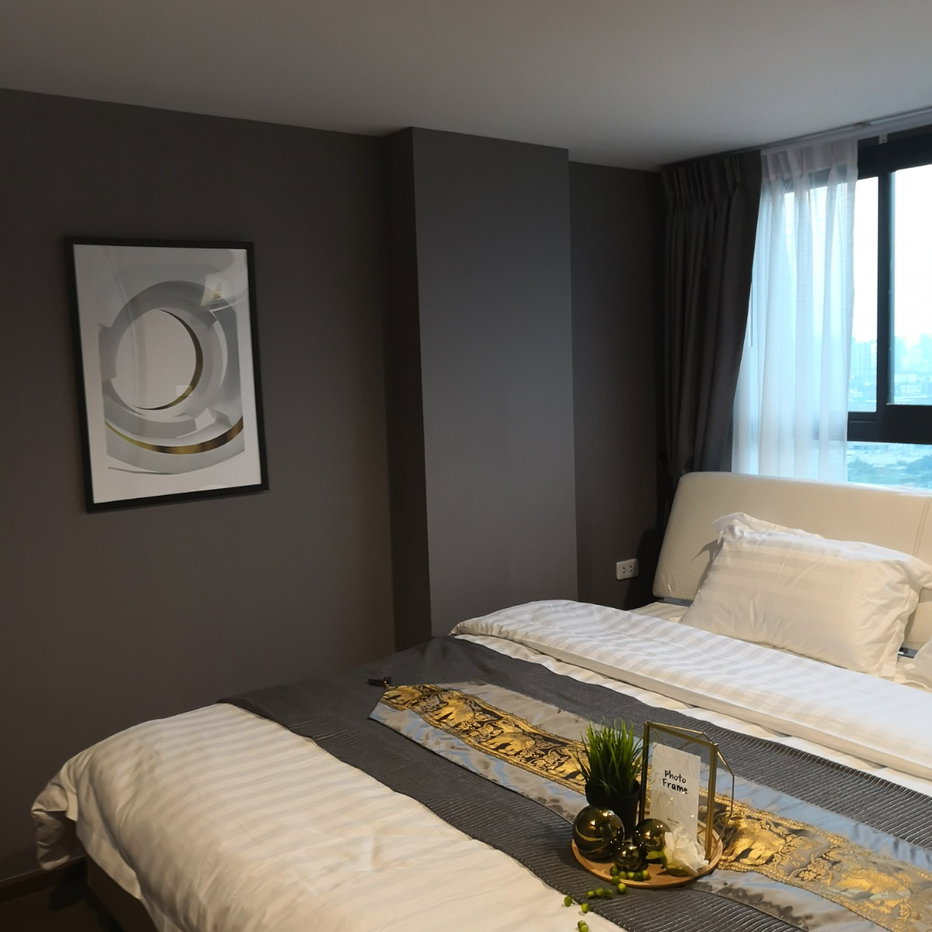 รูป 2 ห้องนอน 1 ห้องน้ำ Lofts style ชั้นสูง ที่ IDEO New Rama9 ห้องสวยตรงปก วิวเมือง - รูปที่ 23/36