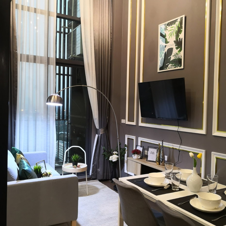 รูป 2 ห้องนอน 1 ห้องน้ำ Lofts style ชั้นสูง ที่ IDEO New Rama9 ห้องสวยตรงปก วิวเมือง - รูปที่ 20/36