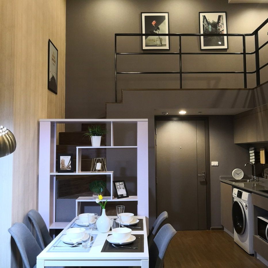 รูป 2 ห้องนอน 1 ห้องน้ำ Lofts style ชั้นสูง ที่ IDEO New Rama9 ห้องสวยตรงปก วิวเมือง - รูปที่ 27/36