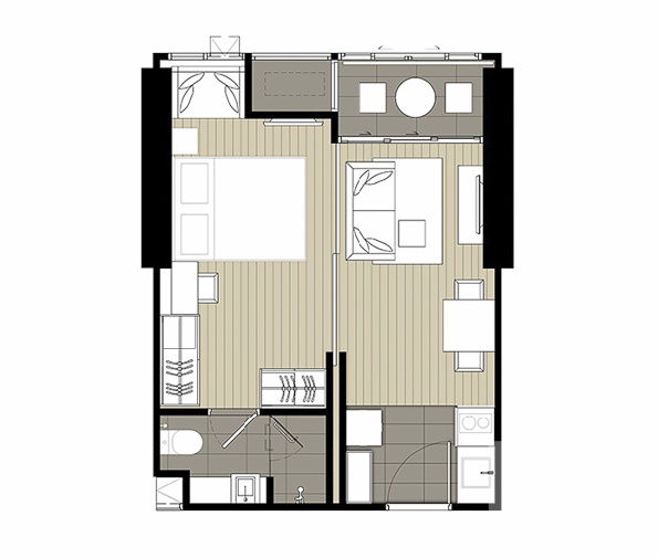 1 Bedroom floor plan