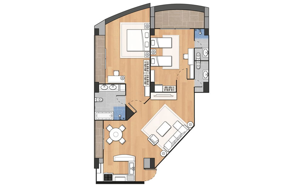 2 Bedroom floor plan