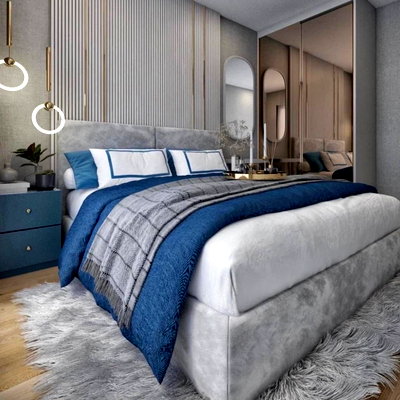 Condos for rent : Life Asoke Hype 💙🤍 Pretty Room🤍💙 