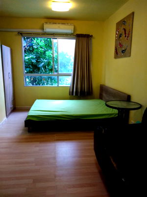 Condos for rent : For rent Plum Condo Samakkhi 5,300 including central building D, 2rd floor, has a washing machine.