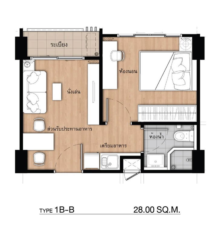 Type 1B-B floor plan