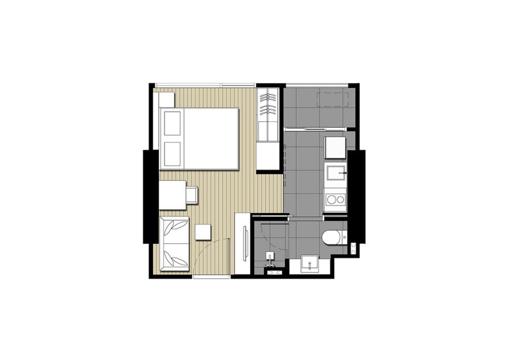 1 Bedroom floor plan