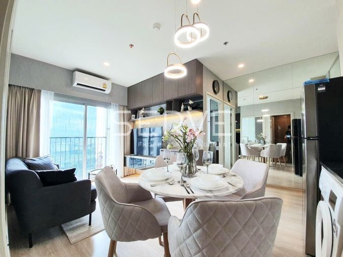 🔥2 นอน แต่งสวยมาก สไตล์ Modern ผสมความ Luxury ชั้นสูง วิวดี ทำเลสุดฮอต ติด MRT ศูนย์วัฒนธรรม 80 ม. ที่คอนโด Noble Revolve Ratchada 2 / ให้เช่าคอนโด