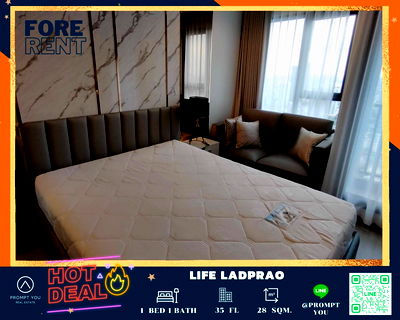 เช่าคอนโด BTS ห้าแยกลาดพร้าว : 🔥 Life Ladprao 🔥ห้องสวย ราคาพิเศษ พร้อมเข้าอยู่ //สอบถามเพิ่มเติมที่ LineOfficial: @promptyou4
