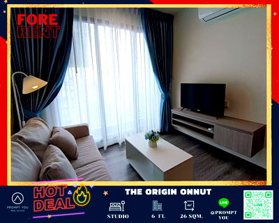 เช่าคอนโด ซอยอ่อนนุช (สุขุมวิท 77) : 🔥The Origin Onnut 🔥ห้องใหม่ตกแต่งสวย ราคาพิเศษ พร้อมเข้าอยู่ //สอบถามเพิ่มเติม LineOfficial@Promptyou