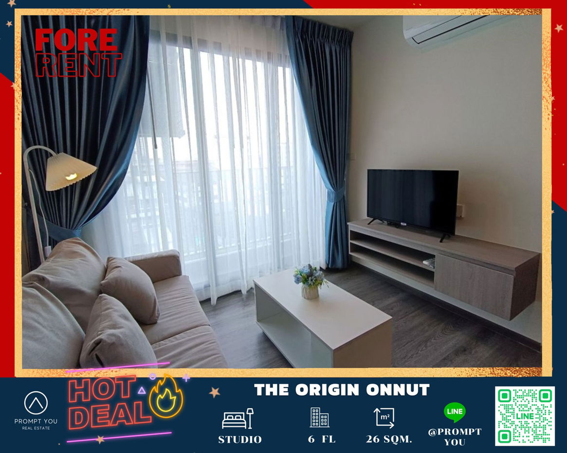 รูป 🔥The Origin Onnut 🔥ห้องใหม่ตกแต่งสวย ราคาพิเศษ พร้อมเข้าอยู่ //สอบถามเพิ่มเติม LineOfficial@Promptyou - รูปที่ 1/11