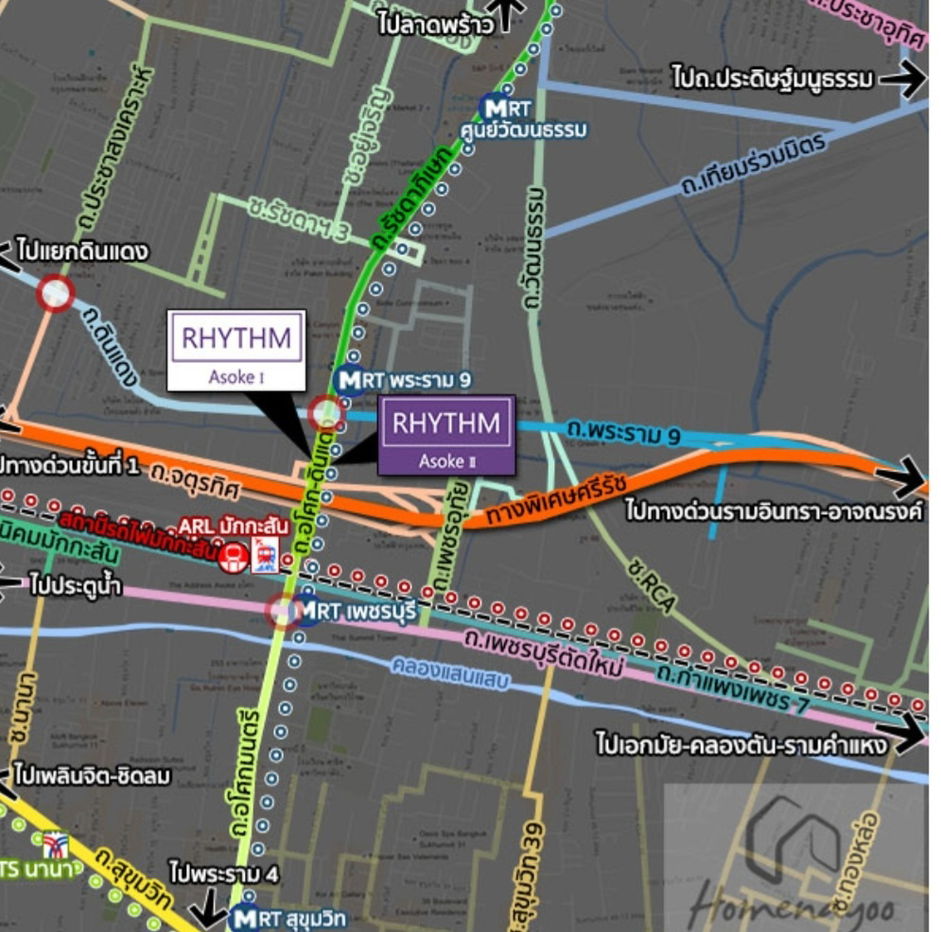 picture 🍀Condo For Rent Rhythm Asoke 2  Near MRT Rama 9 Fully fernished Rental 14000- - 10/13