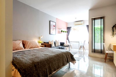 Condos for rent : 🥳[RAR2212-1061] A Space Sukhumvit 77.H Building, Fl.1st *Near MRT Sri Nuch💚Line id: @thefirstagent**