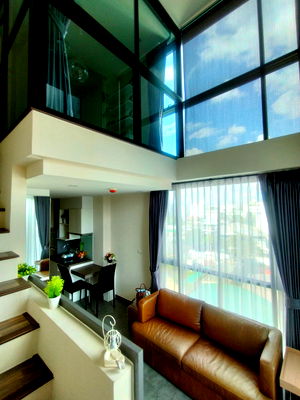 คอนโดให้เช่า : ให้เช่าห้อง Duplex เฟอร์นิเจอร์ + เครื่องใช้ไฟฟ้าครบ ขนาด 40 ตร.ม ใกล้ BTS อุดมสุข 12,000 บ/ด