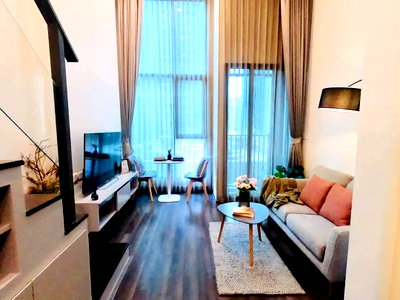 คอนโดให้เช่า : ให้เช่าคอนโด Knightsbridge Space Rama 9 (ไนท์บริดจ์ สเปซ พระราม 9) แบบ Duo Space 2ชั้น ห้องแต่งสวย เฟอร์ครบพร้อมอยู่** Line ID: @ppagent